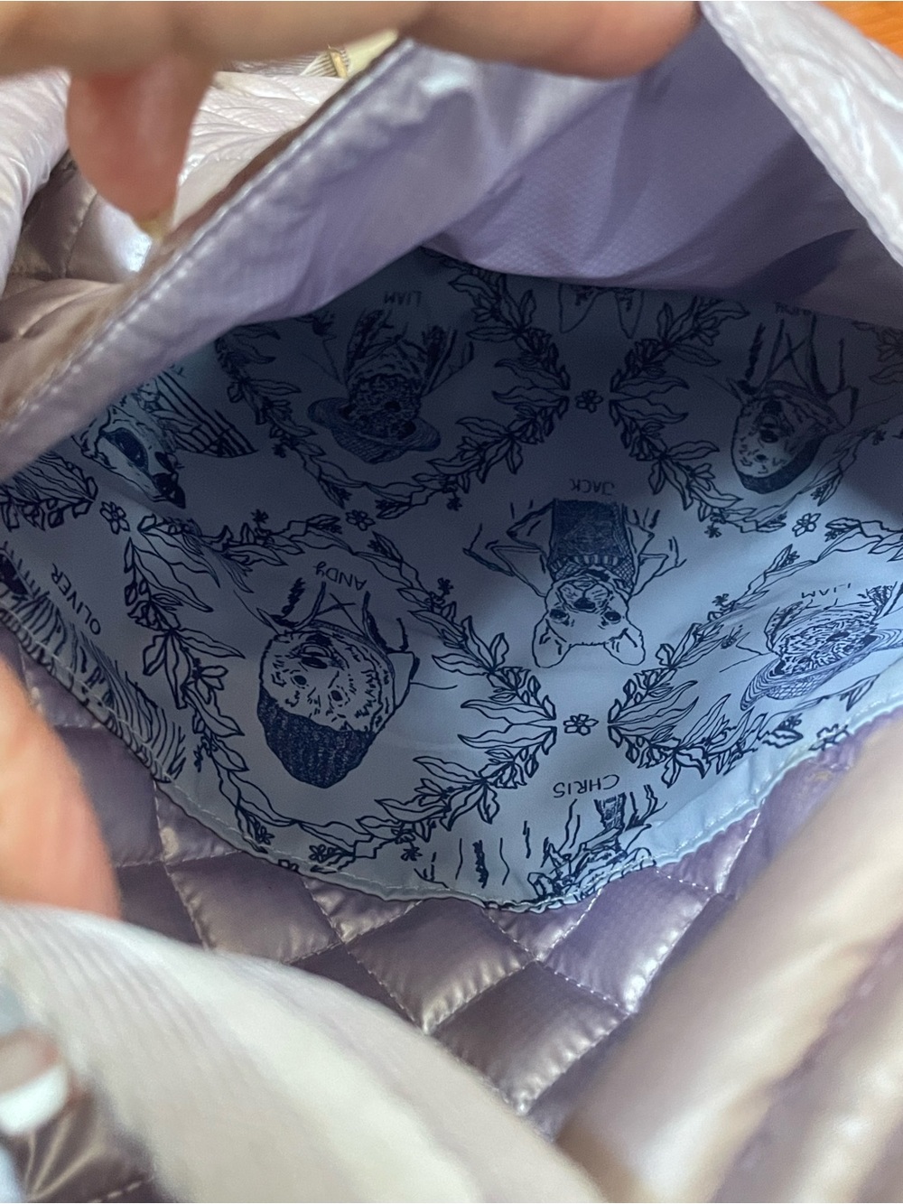 Oliver Thomas 24 + 7 Tennis Backpack, Lavender Quilted - Picture 10 of 13